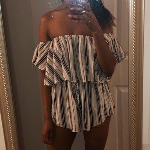 Fashion Nova stripped romper
